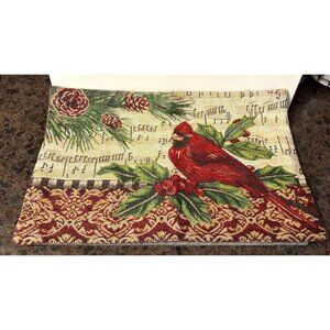2 Tapestry Style Cardinal Placemats  19 x 12.5 " # 2760